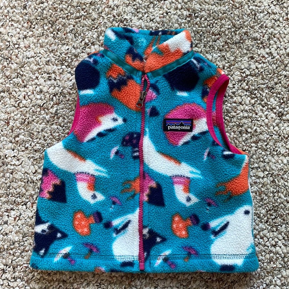 Patagonia fleece baby girl vest